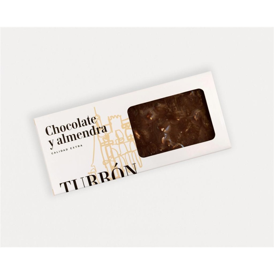 Turrón de chocolate y almendra 280 grs aprox
