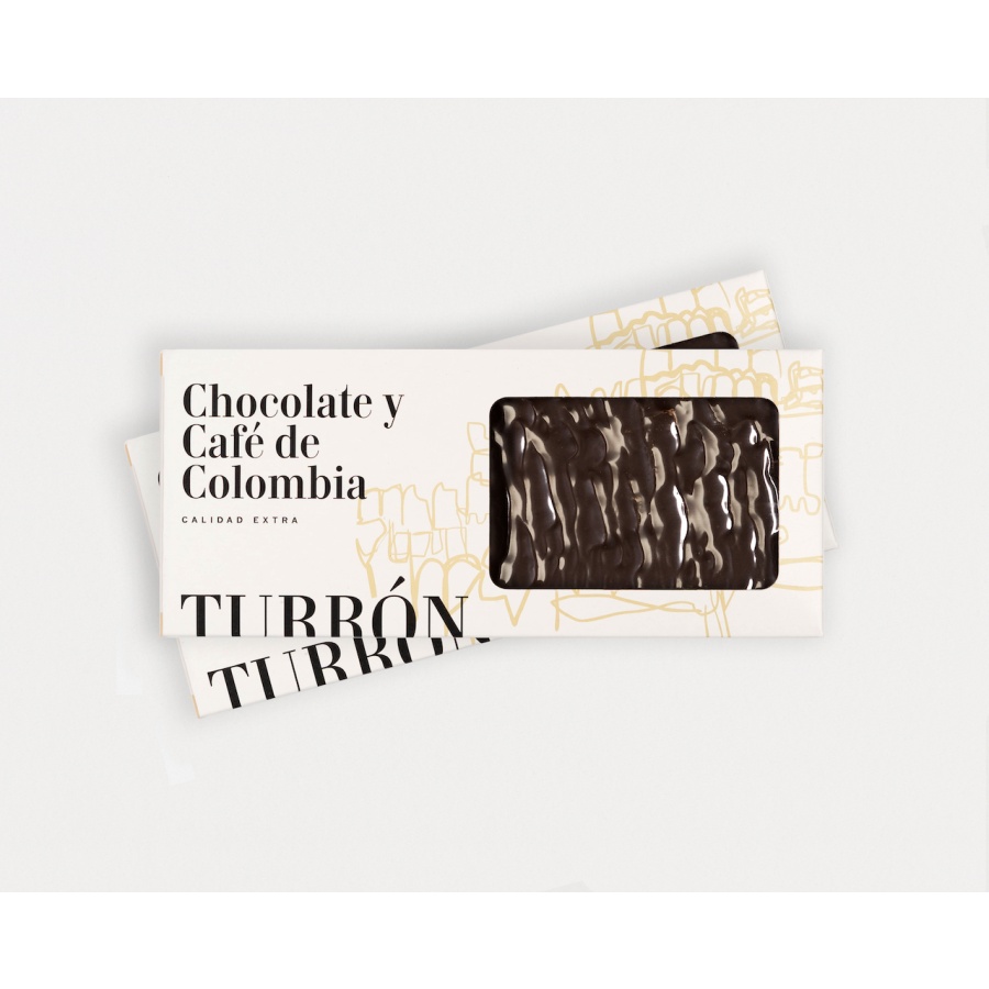 Turrón de chocolate y café de colombia 280 grs aprox