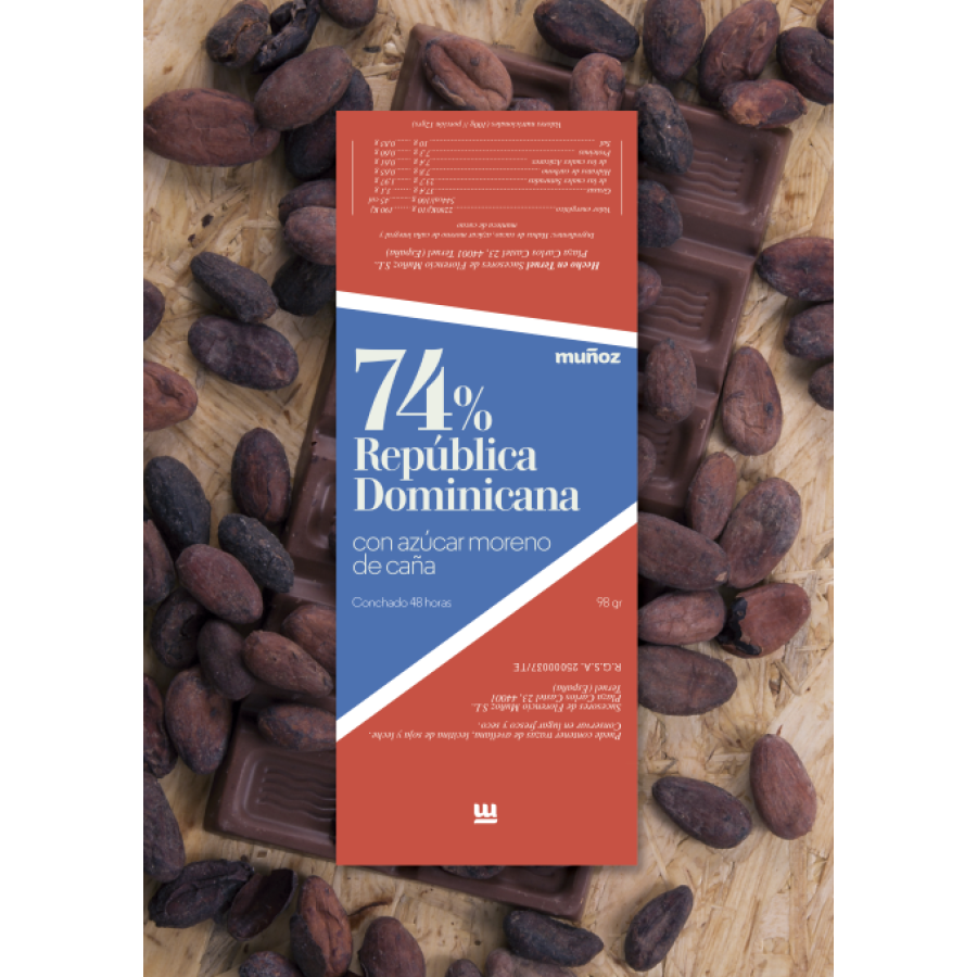 Chocolate República Dominicana 74% 100 grs