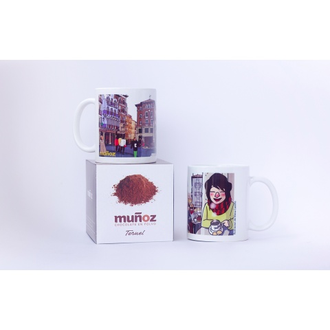 Pack Chocolate en Polvo artesano Muñoz+ Taza decorada