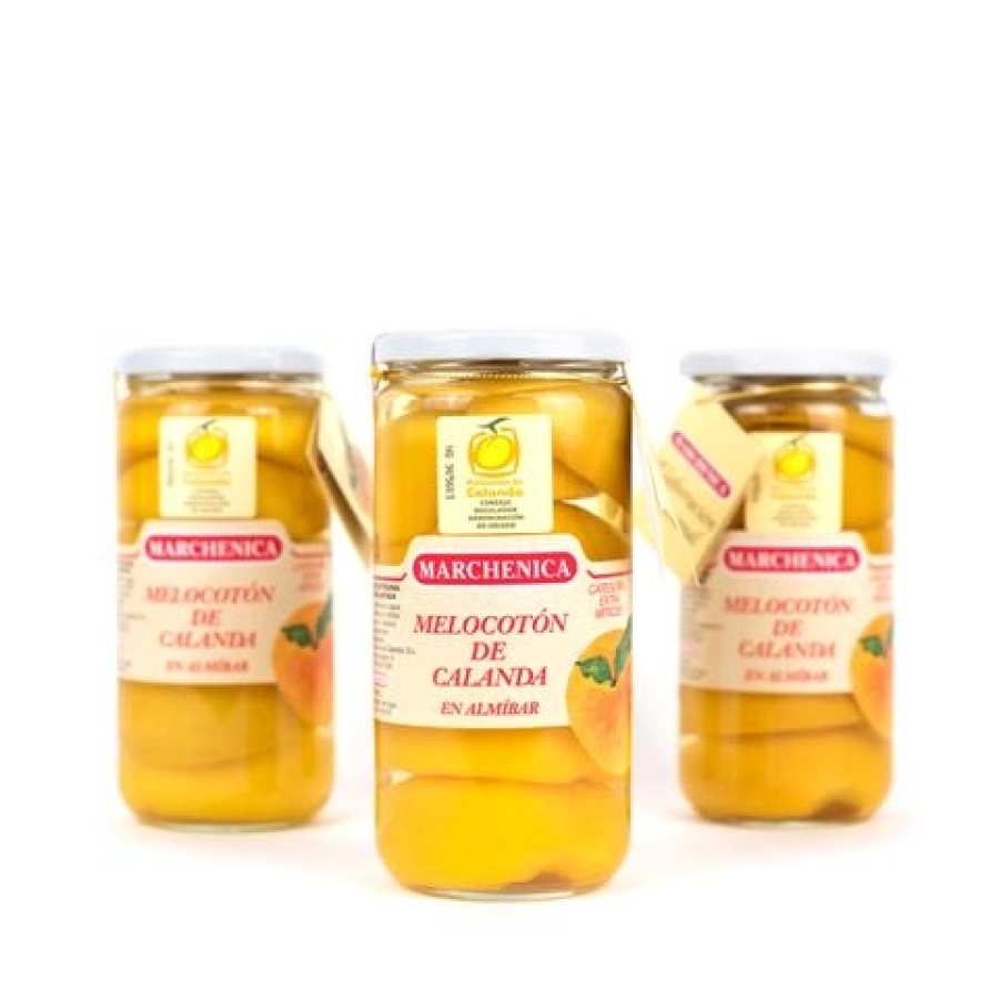 Melocotón de Calanda D.O.  mitades  en almibar  Cristal 440 grs